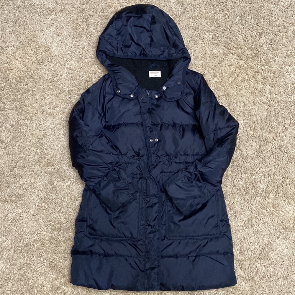 J Crew Crewcuts Winter Puffer Coat Navy Girls Size 12
